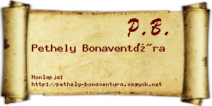 Pethely Bonaventúra névjegykártya